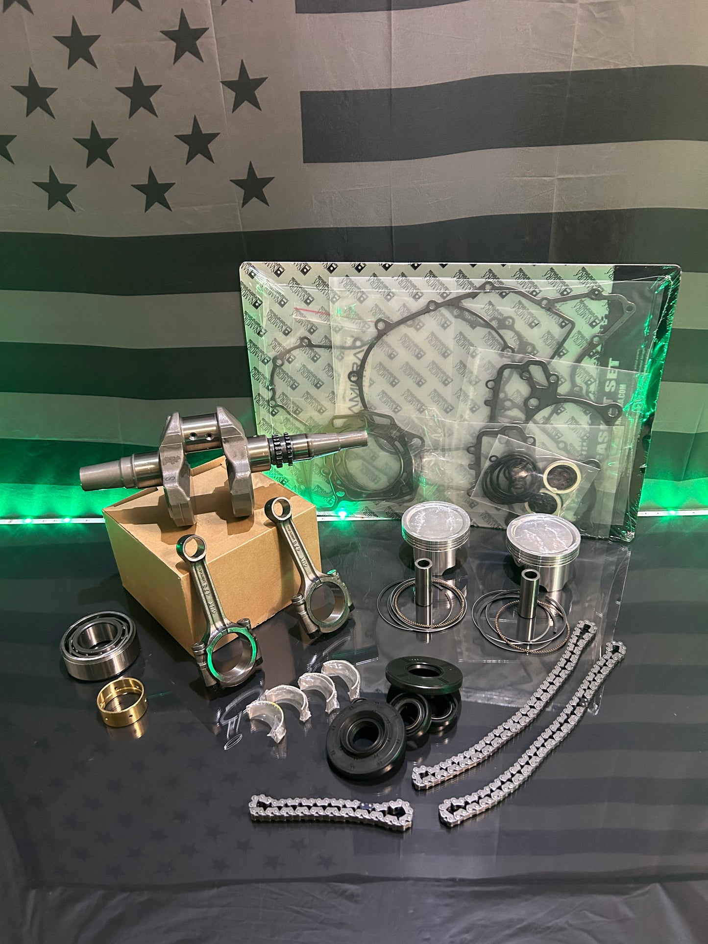 2005-2011 Kawasaki Brute Force 750 Rebuild Kit- Crankshaft, Pistons, Gaskets