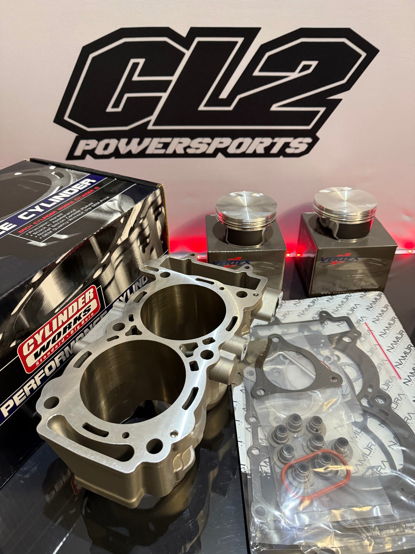 Polaris RZR Turbo S, R, Pro XP Rebuild Kit - Pistons Cylinder Gaskets