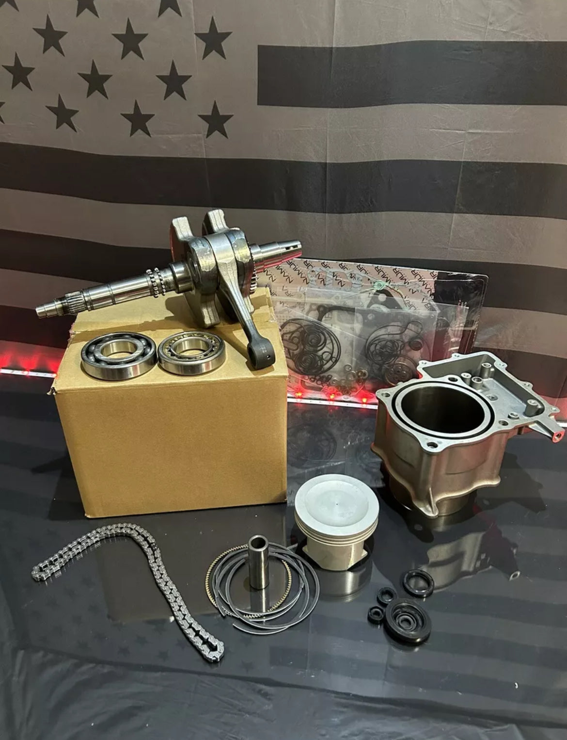 2014-2025 Honda Pioneer 700 Rebuild Kit - Crankshaft Piston Cylinder Gaskets Bearings