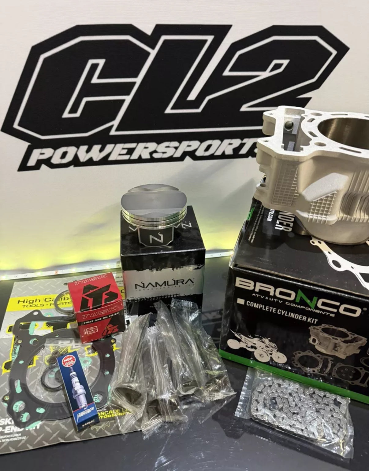 Suzuki DRZ 400 Top End Rebuild Kit- STD Cylinder Piston Valves Chain Gaskets