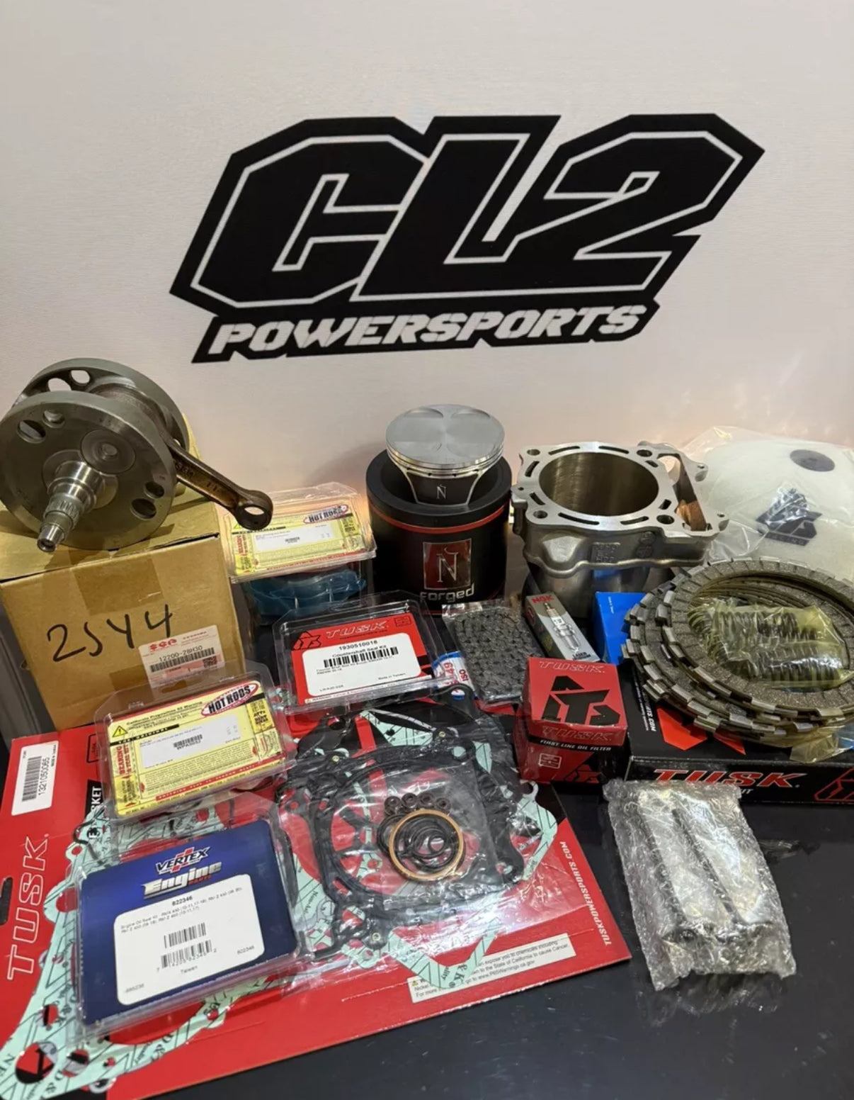 Suzuki 2015-2018 RMZ 450 Complete Engine Motor Rebuild Kit + Transmission Bearings