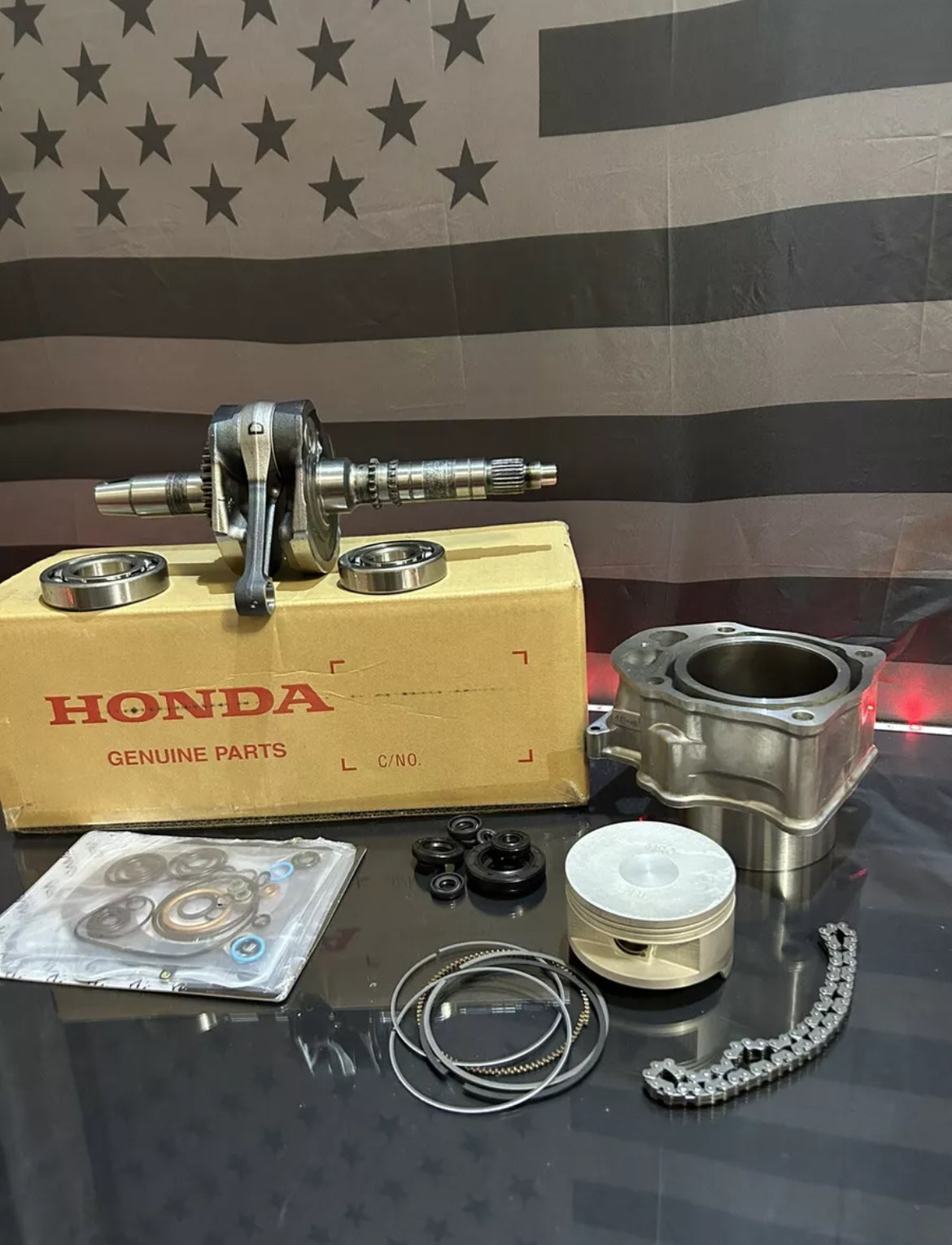 2014-2021 Honda Rancher 420 Engine Rebuild Kit - Crankshaft Piston Cylinder Gaskets