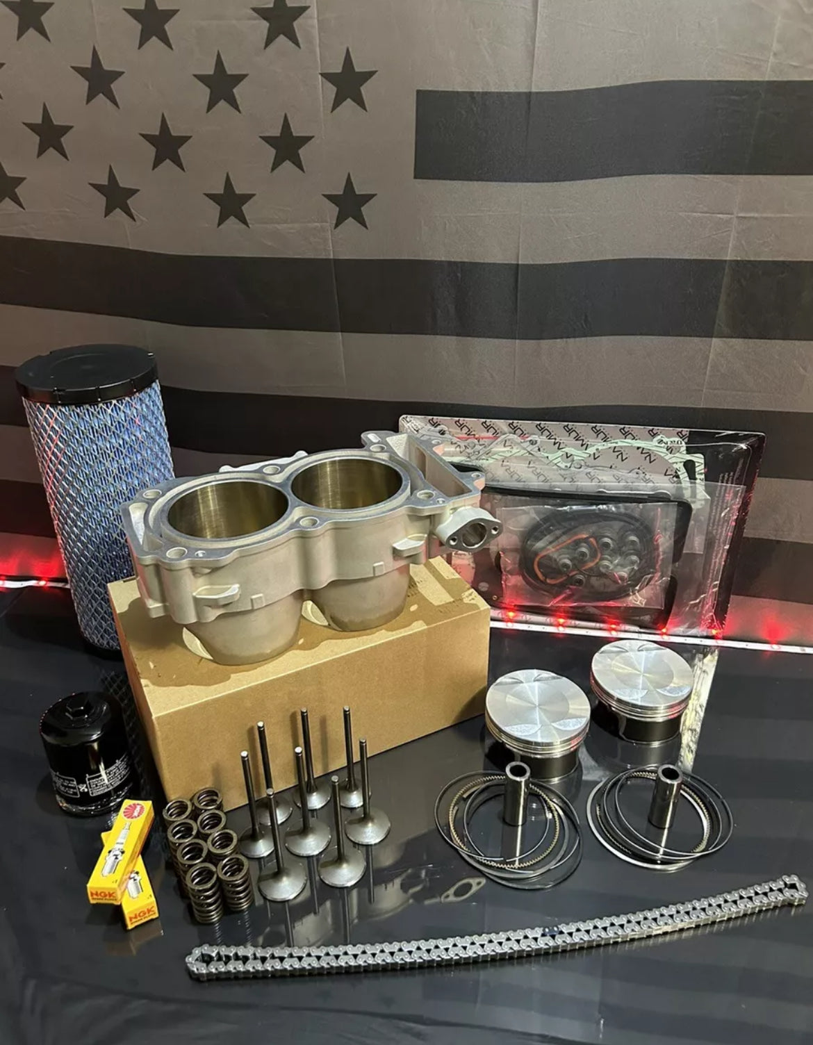 2017-2025 Polaris General 1000 XP Top End Rebuild Kit- Cylinder Pistons Valves - BIG BORE 1100cc