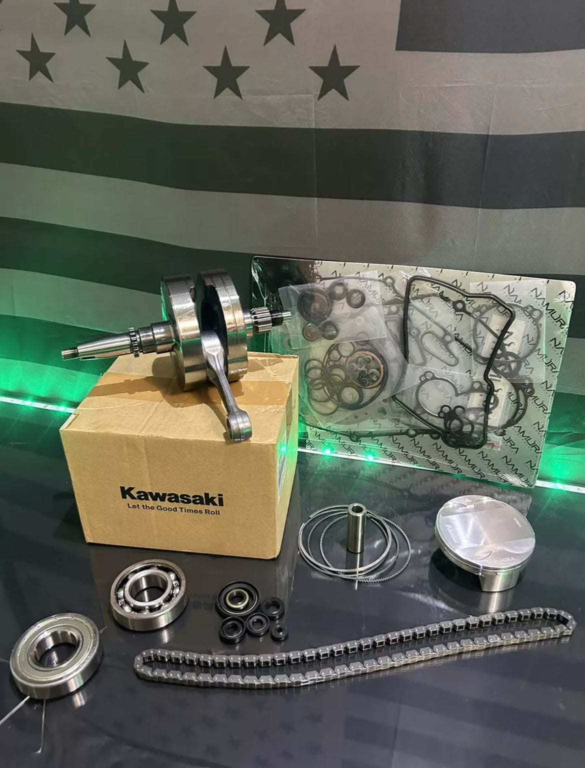 2019-2020 Kawasaki KX 450 Engine Motor Rebuild Kit - Crankshaft Piston Bearings Gasket