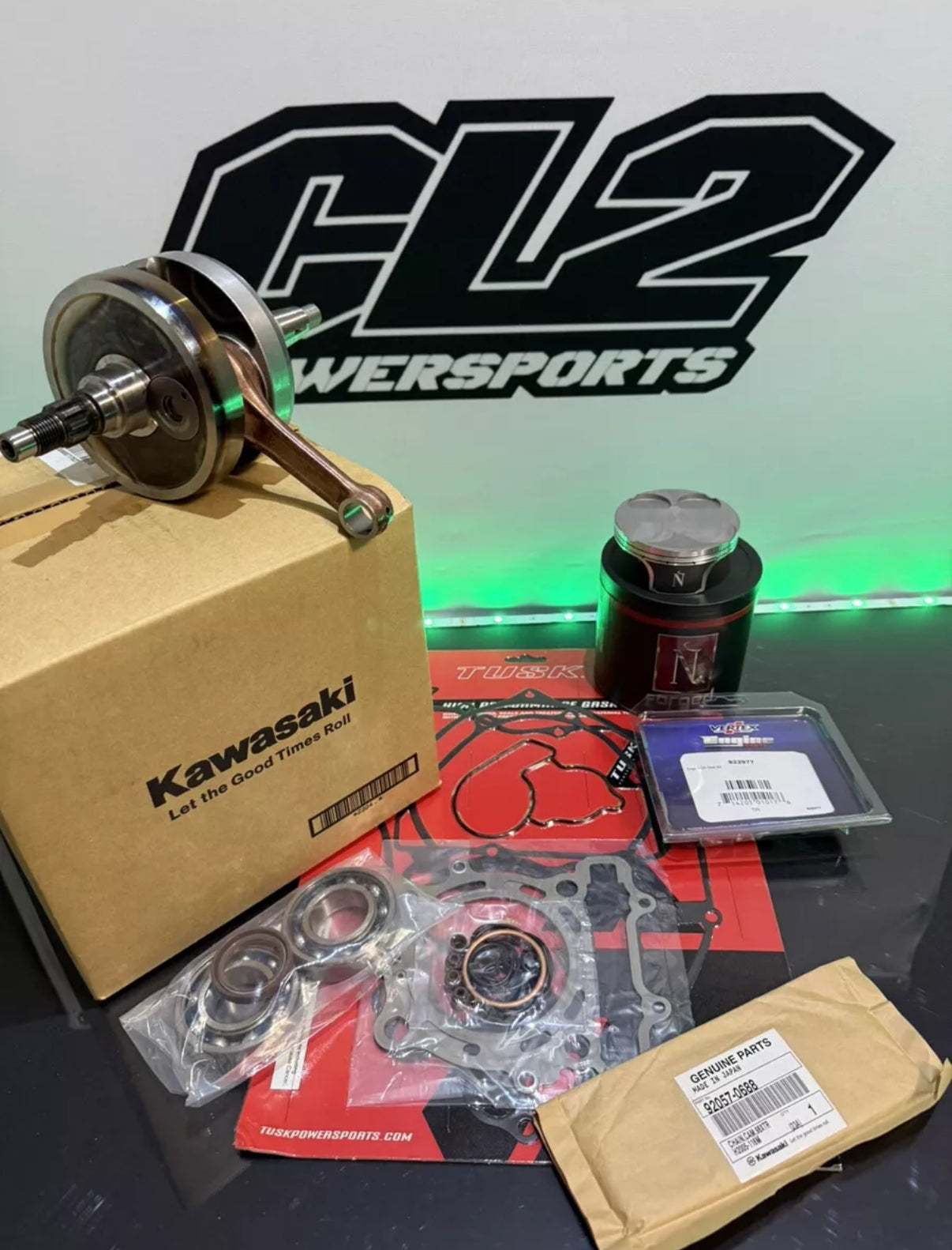 2017-2019 Kawasaki KX250F Engine Motor Rebuild Kit - Crankshaft Piston Gaskets Bearing