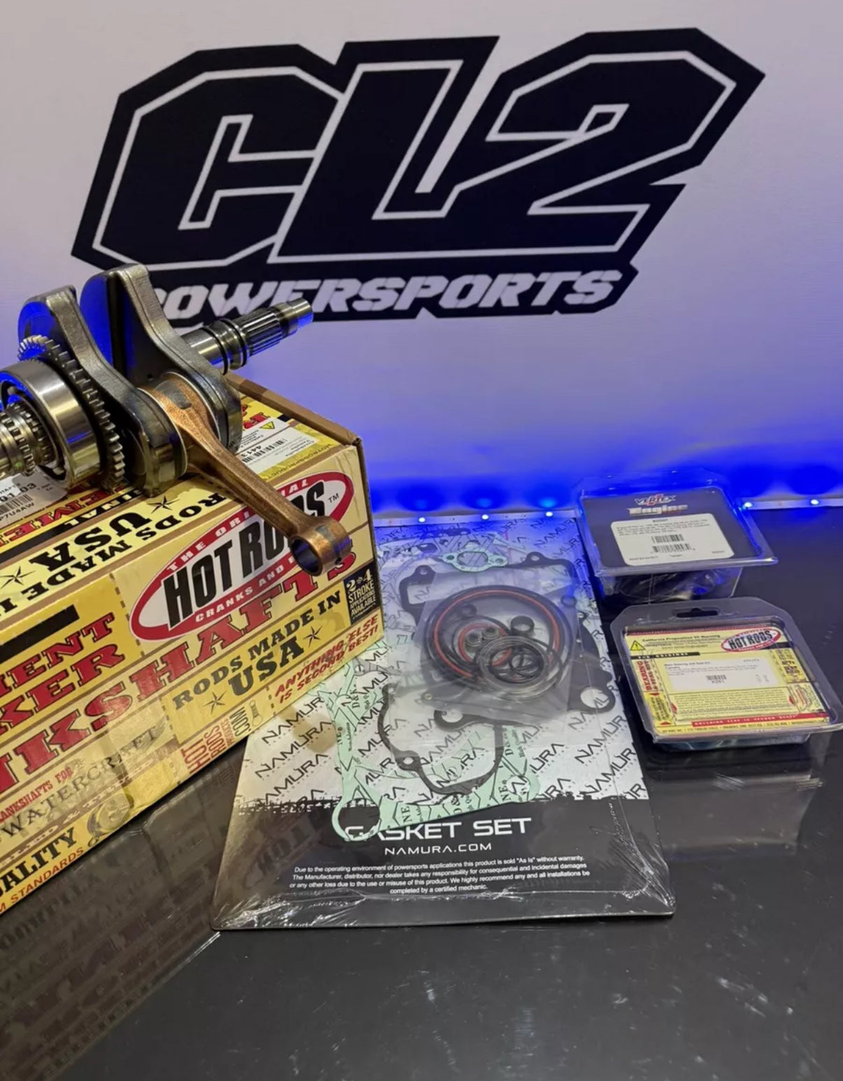 Yamaha Rhino / Grizzly 450 Bottom End Rebuild Kit - Crankshaft Bearings Gaskets