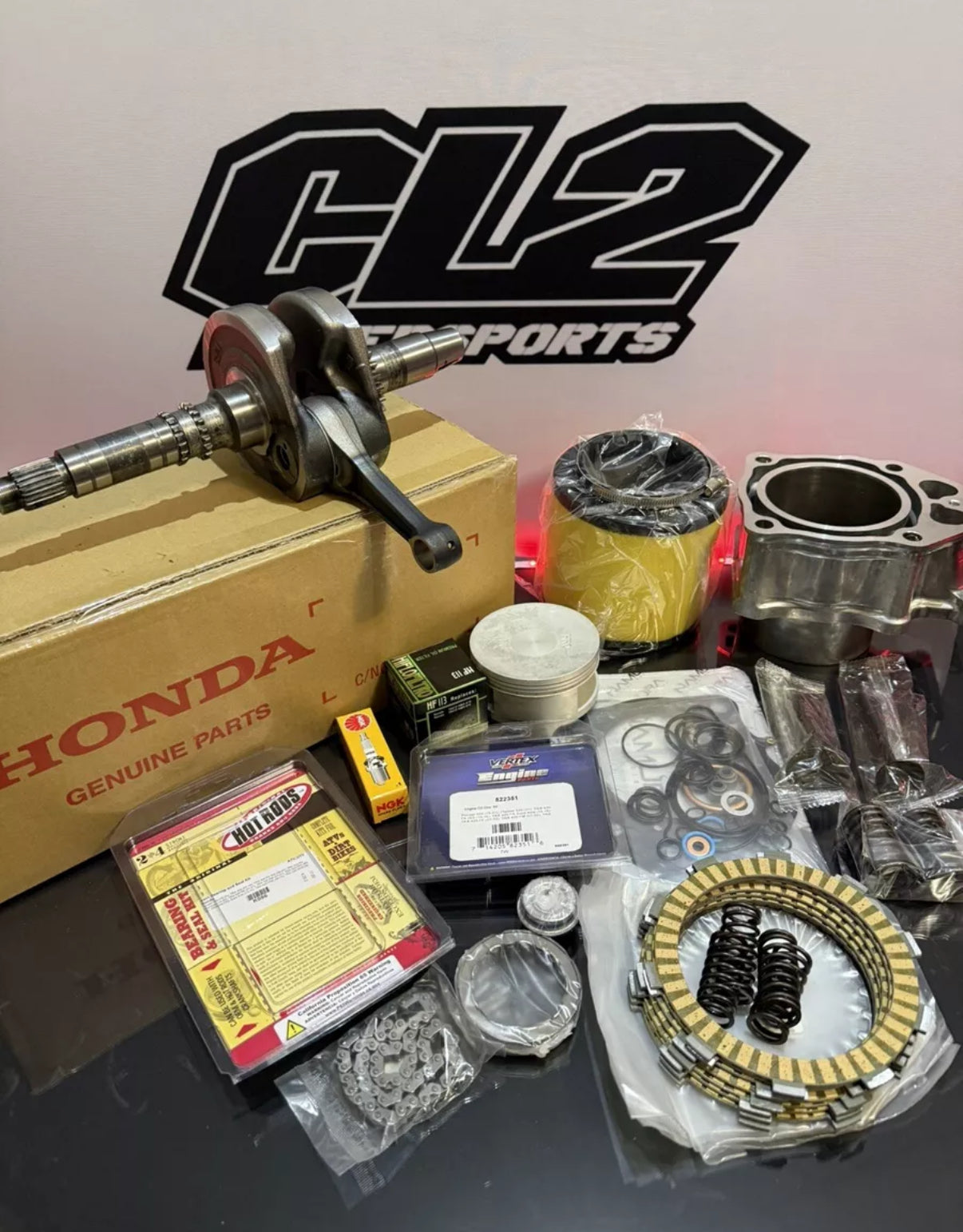 2020-2021 Honda Pioneer 520 Complete Engine Rebuild Kit + Transmission Bearings