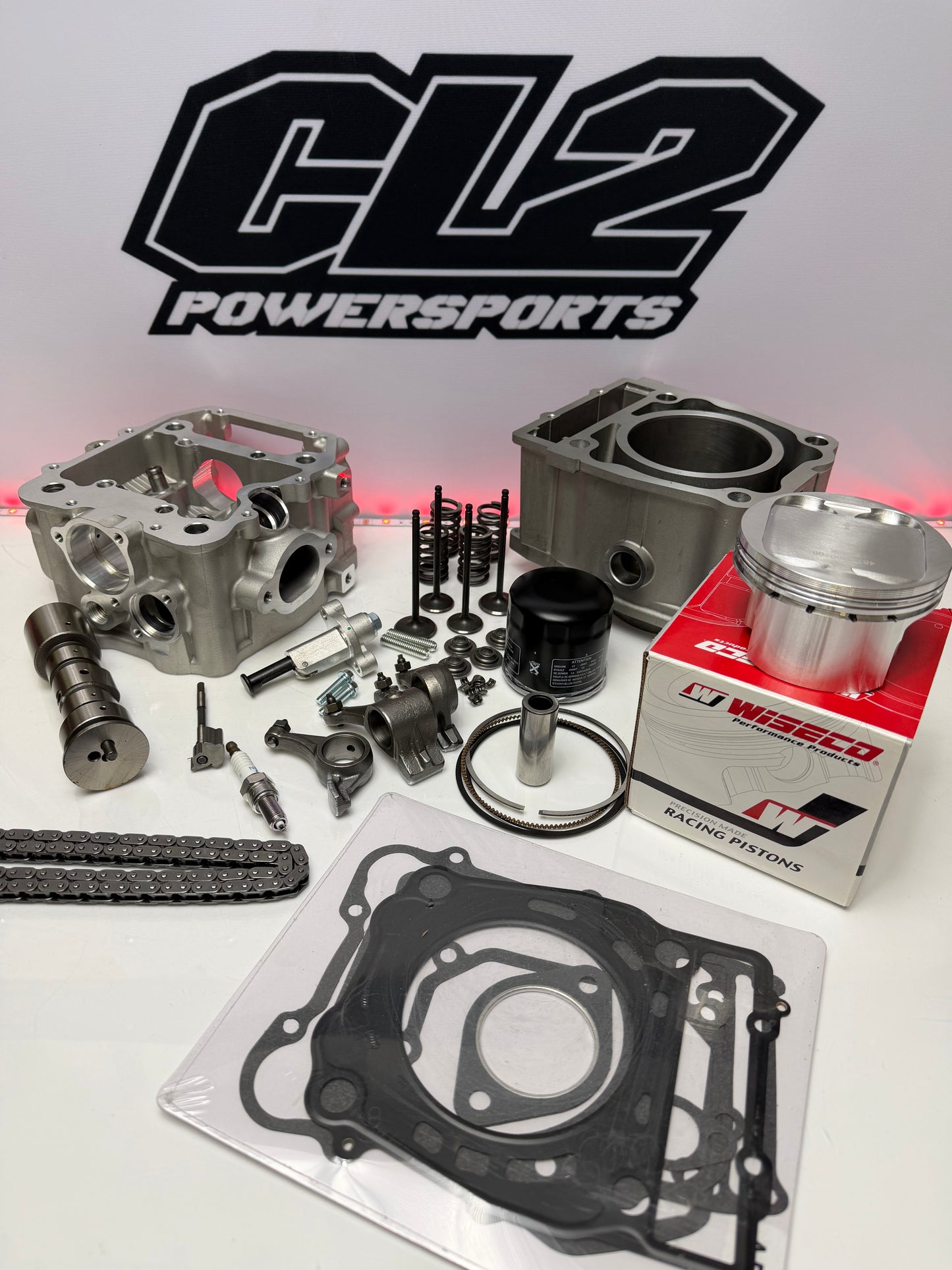 Polaris Sportsman 400 Rebuild Kit - Cylinder Piston Head Valves Cam