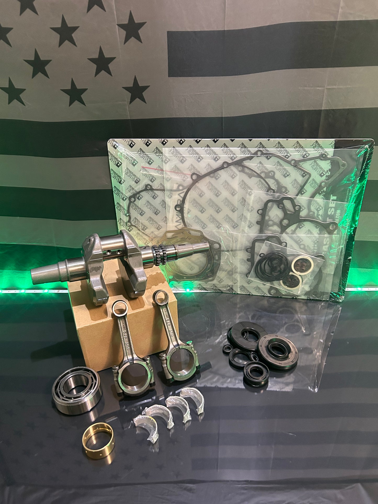 Kawasaki 08-12 Teryx 750 Bottom End Rebuild Kit- Crankshaft Rods Bearings Gasket