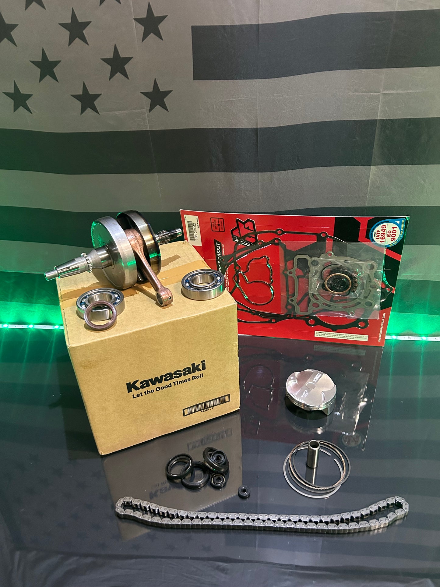 2017-2019 Kawasaki KX250F Engine Motor Rebuild Kit - Crankshaft Piston Gaskets Bearing