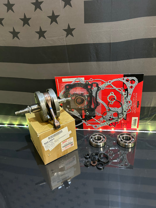 2015-2024 Suzuki RMZ 450 Bottom End Engine Rebuild Kit- Crankshaft Bearings Gaskets