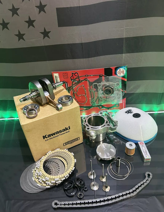 2011-2013 Kawasaki KX250F Complete Engine Motor Rebuild Kit ++ Transmission Bearings