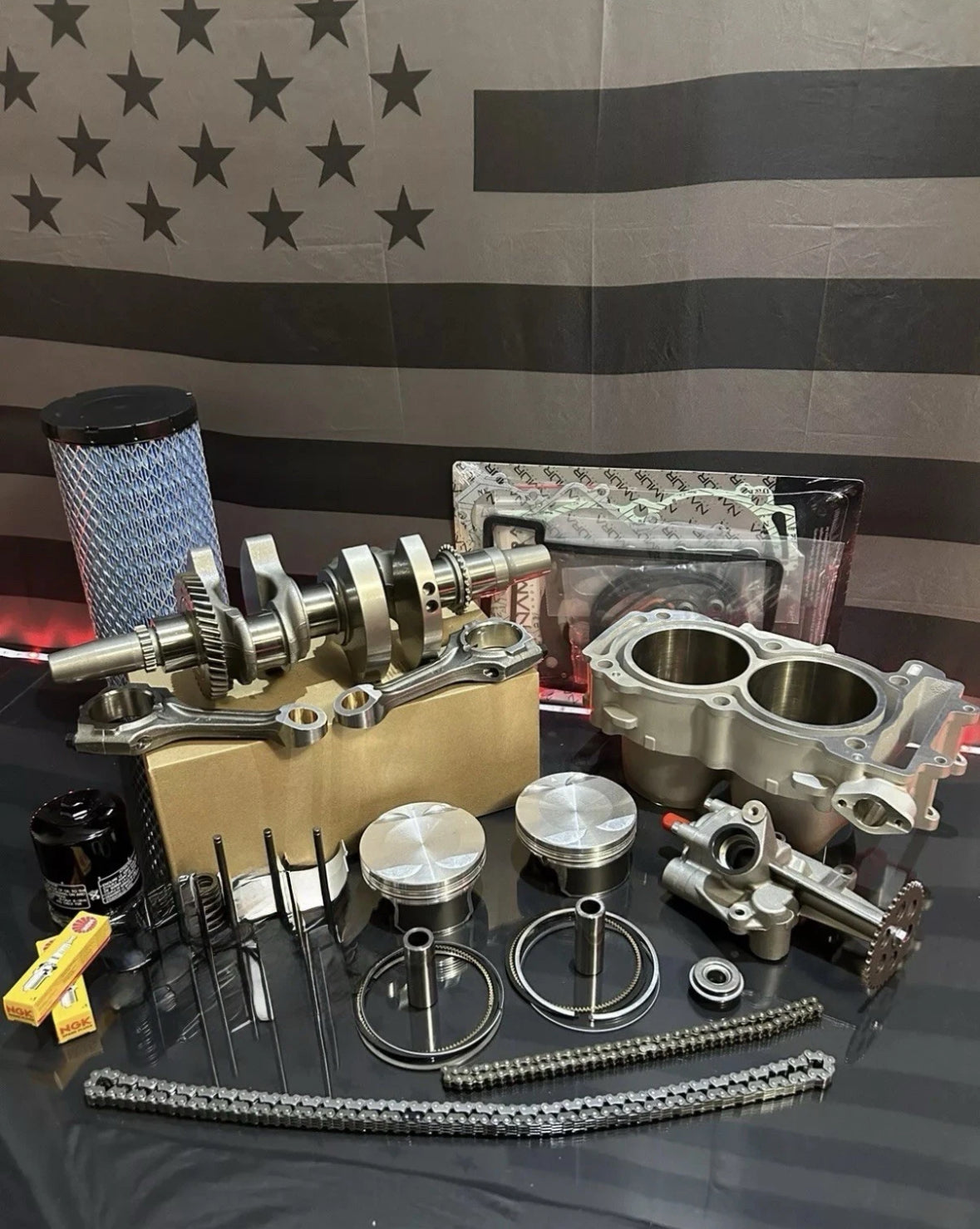 Polaris 2017-2019 Ace 900 Complete Engine Motor Rebuild Kit Without Valves