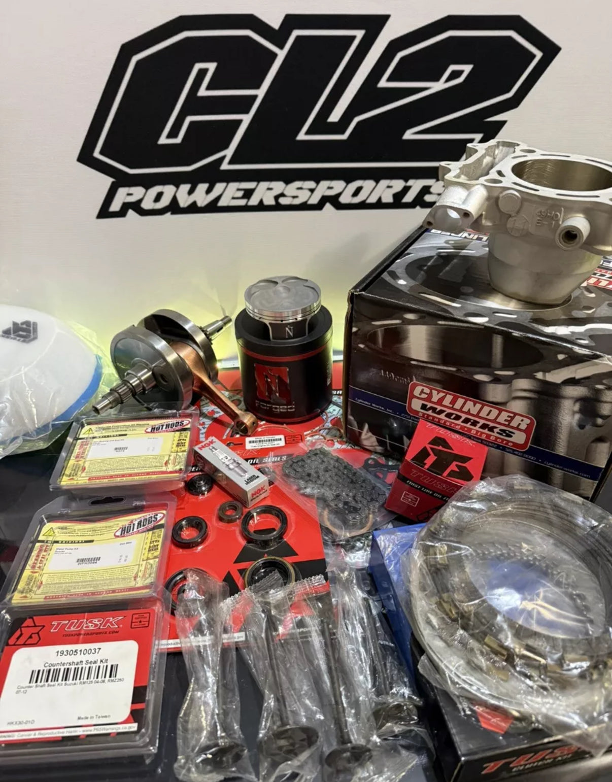 2013-2015 Suzuki RMZ 250 Complete Engine Motor Rebuild Kit ++ Transmission Bearings