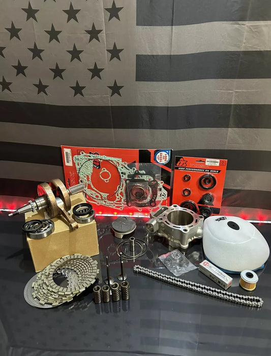 Honda 2010-2011 CRF250R Complete Engine Motor Rebuild kit + Transmission Bearings