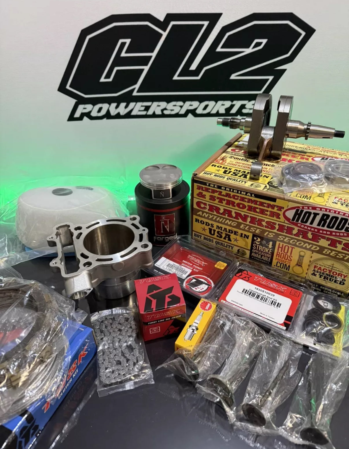 2011-2013 Kawasaki KX250F Complete Engine Motor Rebuild Kit ++ Transmission Bearings