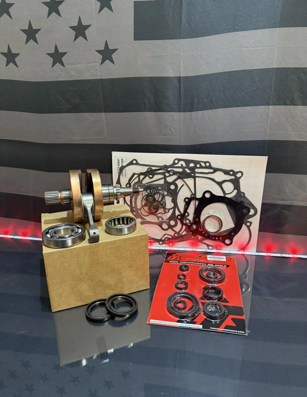 2010-2017 Honda CRF250R BottomEnd Rebuild Kit - Crankshaft Bearings Gaskets