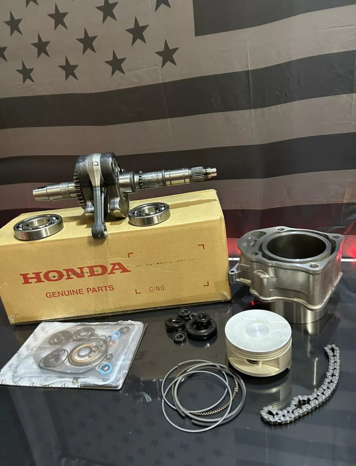 Honda Rancher 420 FA Rebuild Kit 14-21 Crankshaft Piston Cylinder Bearings