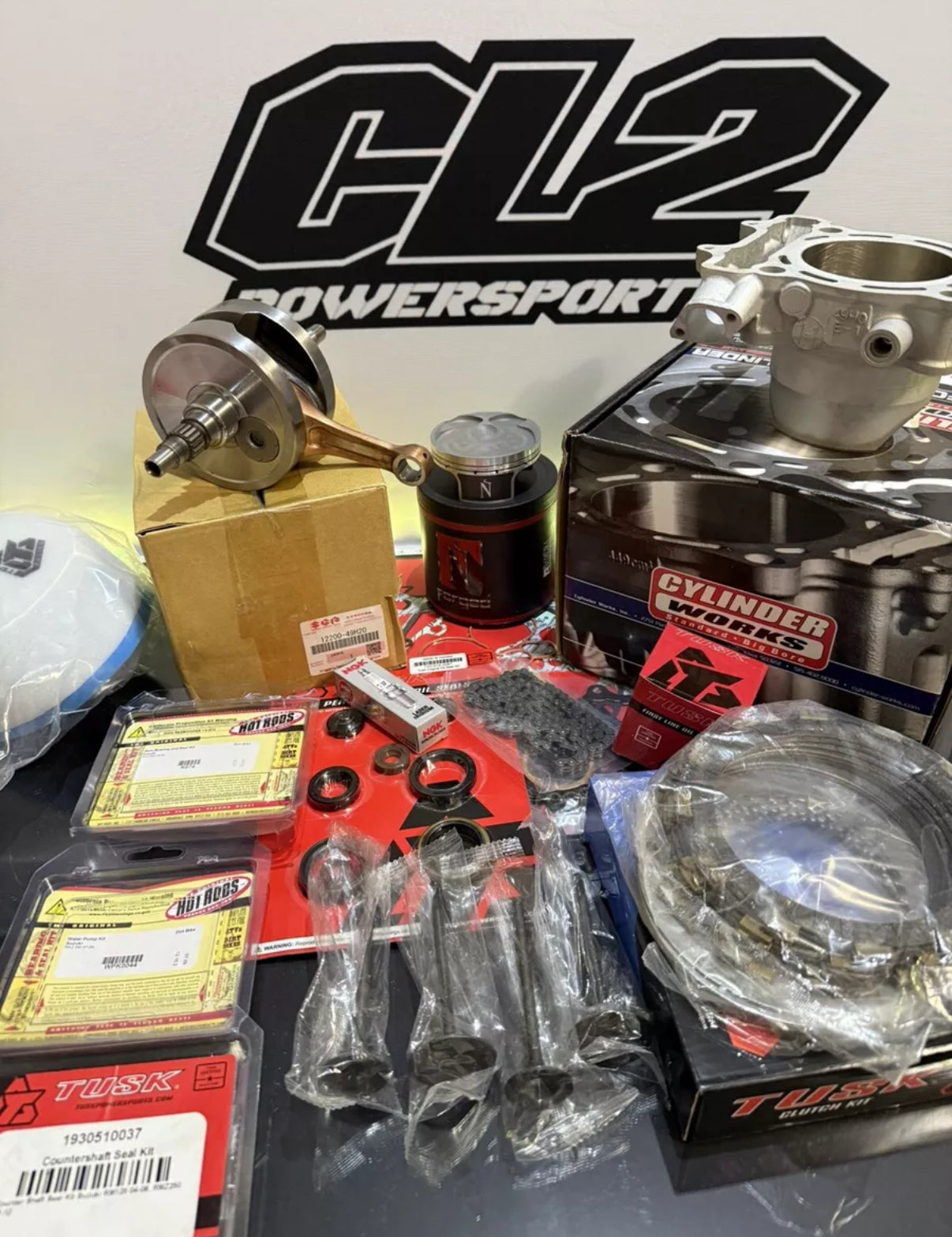 2016-2018 Suzuki RMZ 250 Complete Engine Motor Rebuild Kit ++ Transmission Bearings