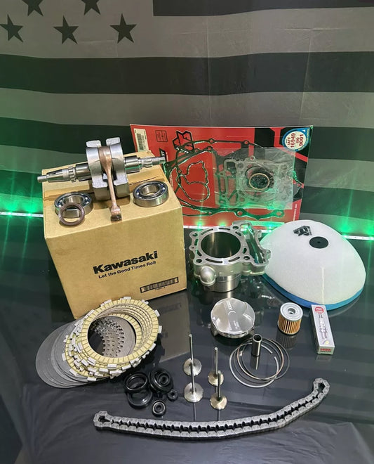 21-24 Kawasaki KX 250 250F Complete Engine Rebuild Kit  + Transmission Bearings