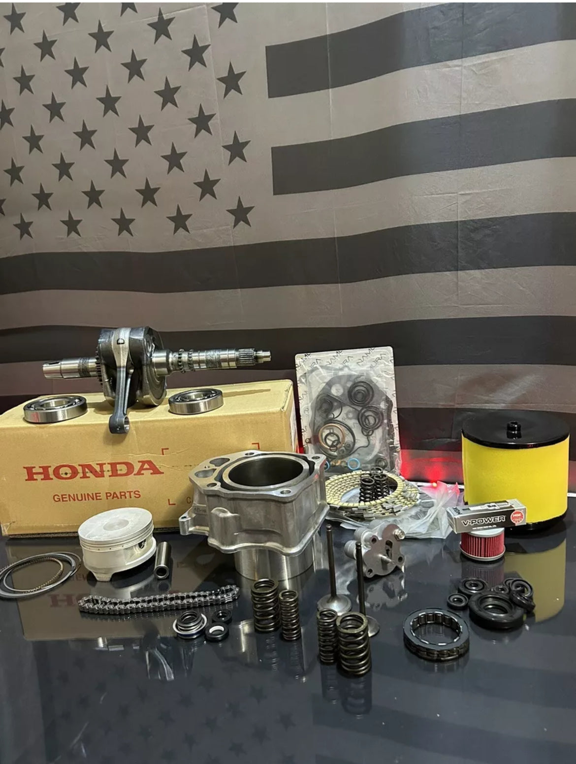2020-2021 Honda Pioneer 520 Complete Engine Rebuild Kit + Transmission Bearings