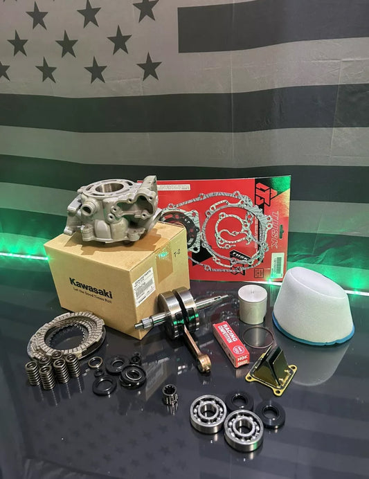 2014-2021 Kawasaki KX 100 Complete Engine Motor Rebuild Kit + Transmission Bearings