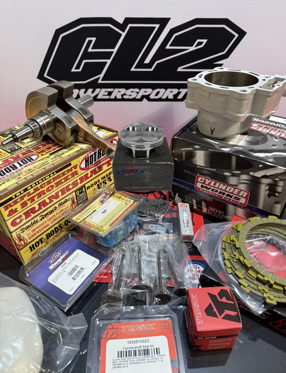 2021-2024 Honda CRF450R RX Complete Engine Rebuild Kit + Transmission Bearings - BIG BORE 470cc