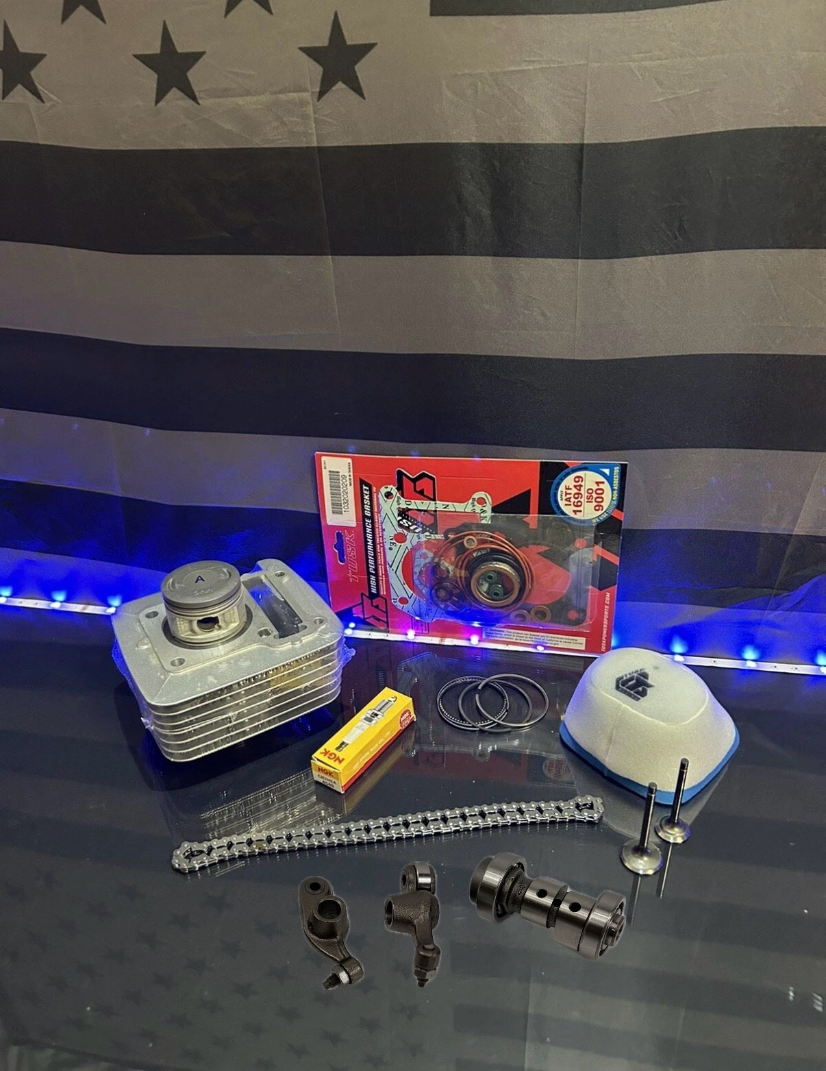 2000-2007 Yamaha TTR 125 Big Bore 150cc Top End Engine Rebuild Kit - Cylinder Piston Valves