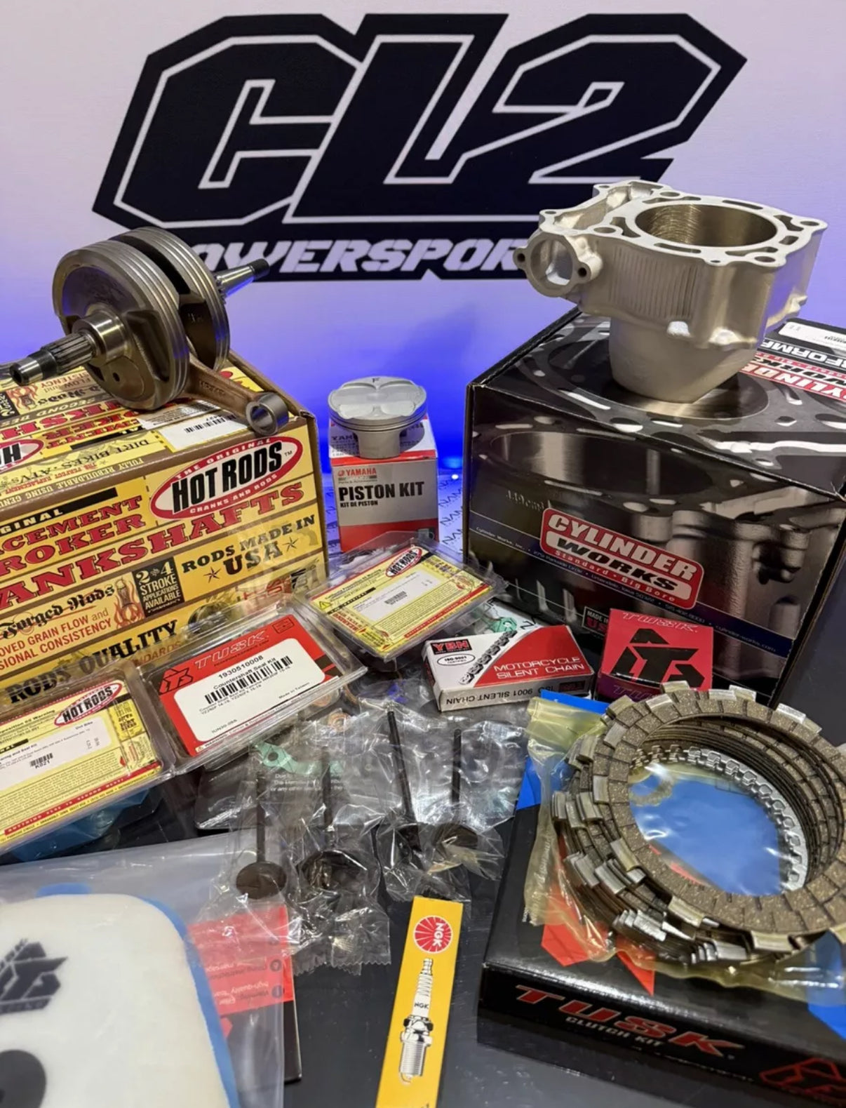 2014-2015 Yamaha YZ250F Complete Engine Motor Rebuild Kit + Transmission Bearings
