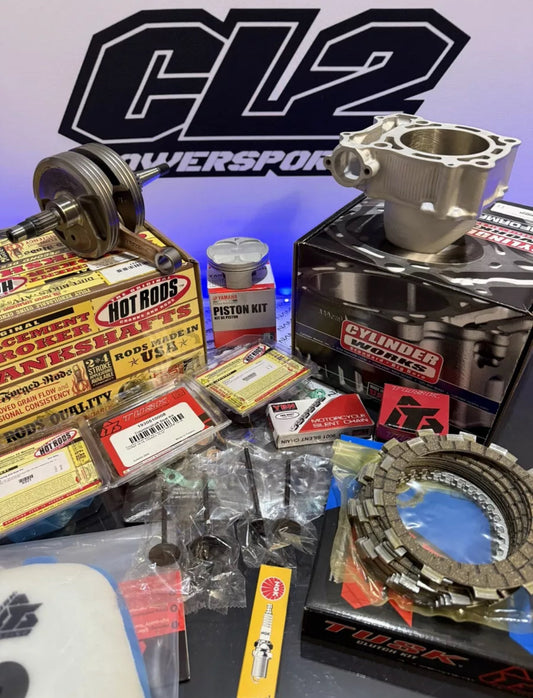 2014-2015 Yamaha YZ250F Complete Engine Motor Rebuild Kit + Transmission Bearings