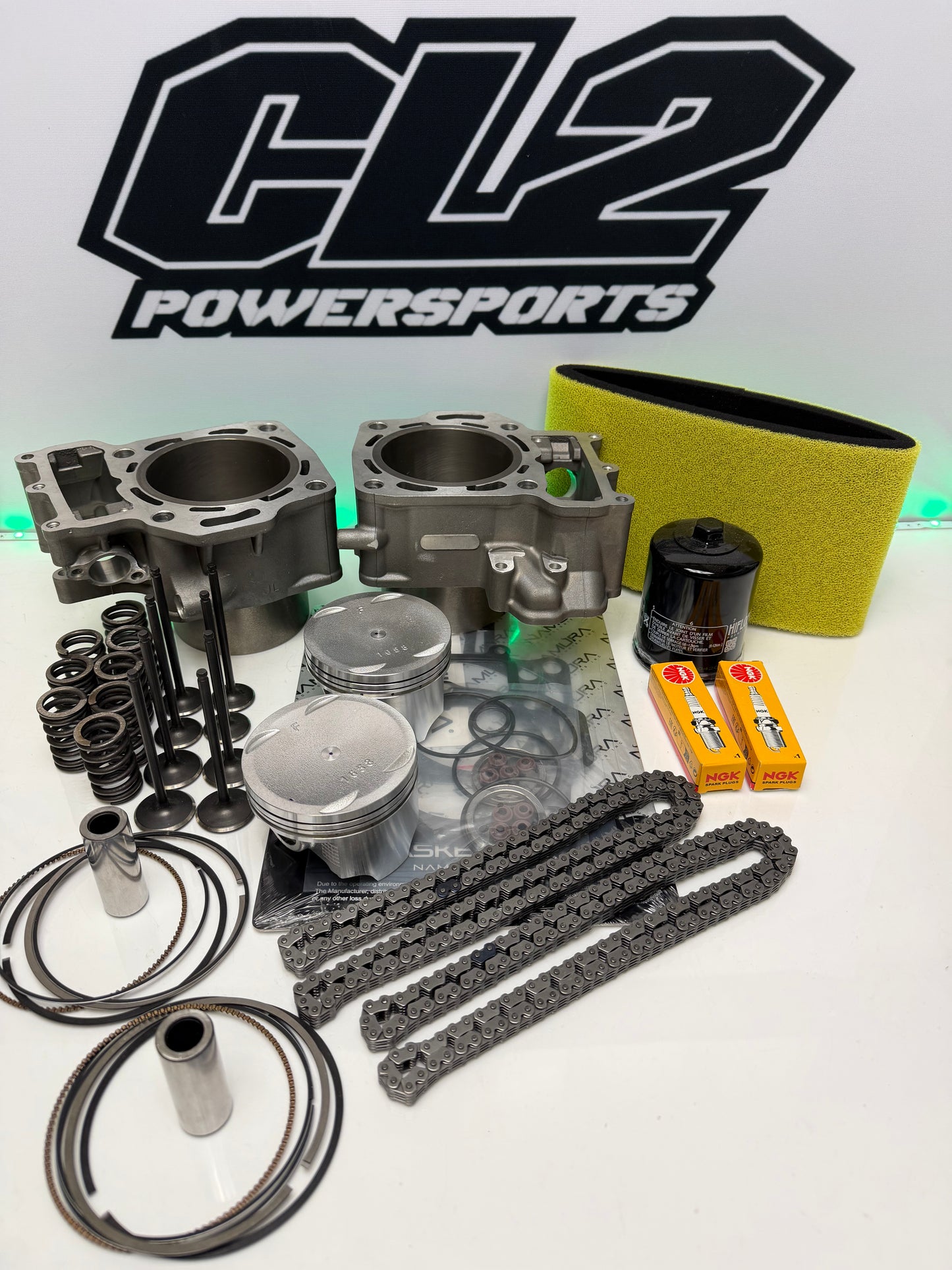 Kawasaki Prairie 700 Top End Engine Motor Rebuild Kit - Cylinders Pistons Valves