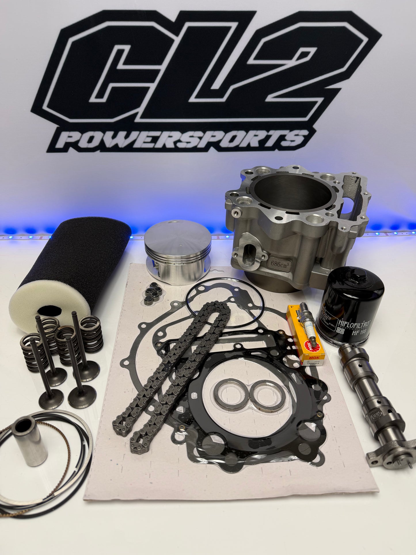 Yamaha Raptor 660 Top End Engine Rebuild Kit - Cylinder Piston Valves Camshaft
