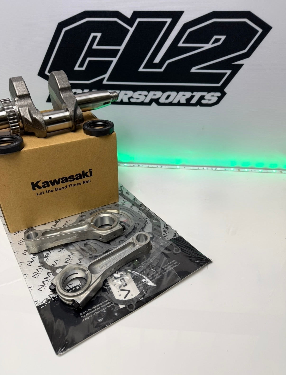 Kawasaki Mule KAF620 Bottom End Rebuild Kit 3000 3010 4000 4010 -Crankshaft Rods